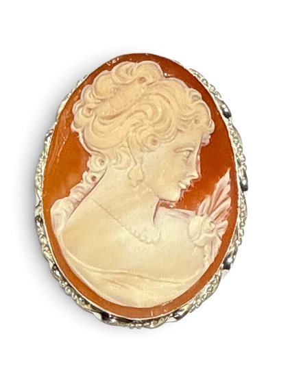 Brosche Mandile 1922 Dame Cammei  in Silber Conchiglia 2MSPCM45.4.26 - 2MSPCM45.4.26